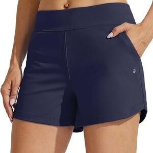 Willit Women's Swim Shorts Bottoms Tummy Control Liner Hight Elastic Waisted 4